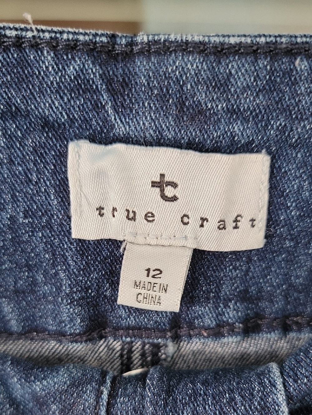 True Craft Corset Waist Flare Dark Wash Jeans Sz 12 Has Stretch No Pockets - Picture 4 of 11